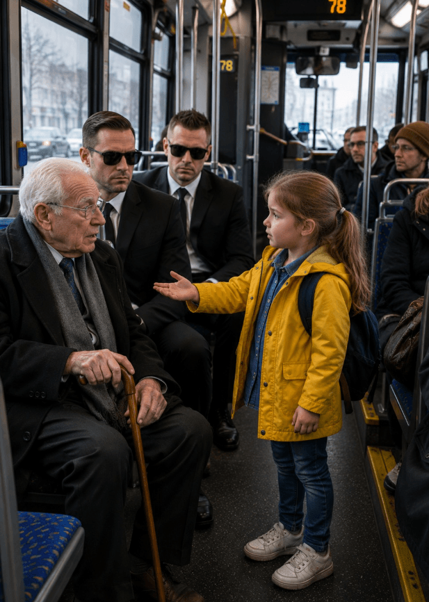 A 7-Year-Old Girl Gave Up Her Seat for a Trembling Old Man — What Happened Next Left the Entire Bus Speechless