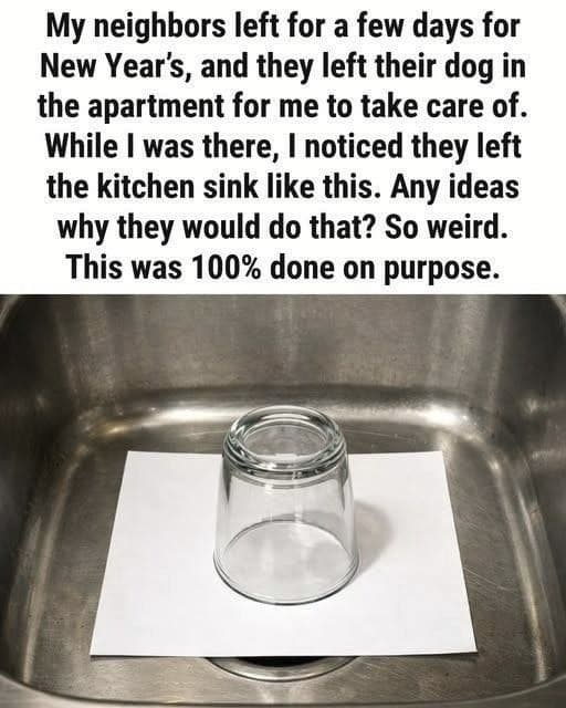 Why Do Some People Put an Upside-Down Glass Over the Kitchen Sink Before Leaving Home?