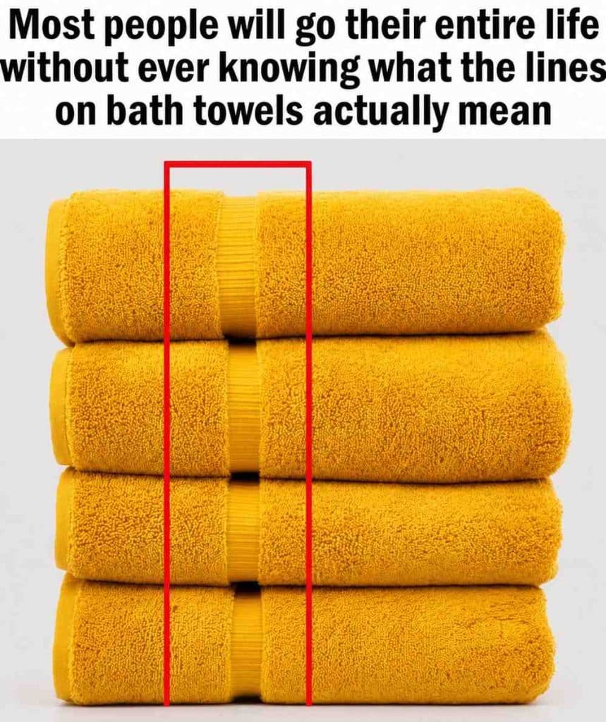 Most People Never Realize What the Lines on Bath Towels Actually Mean