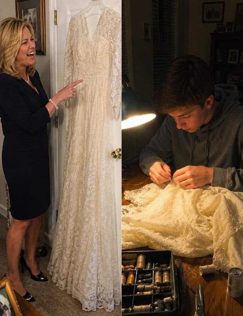 My Aunt Said Grandma’s Wedding Dress Was Trash Then My Little Brother Found Something Hidden in the Lining…