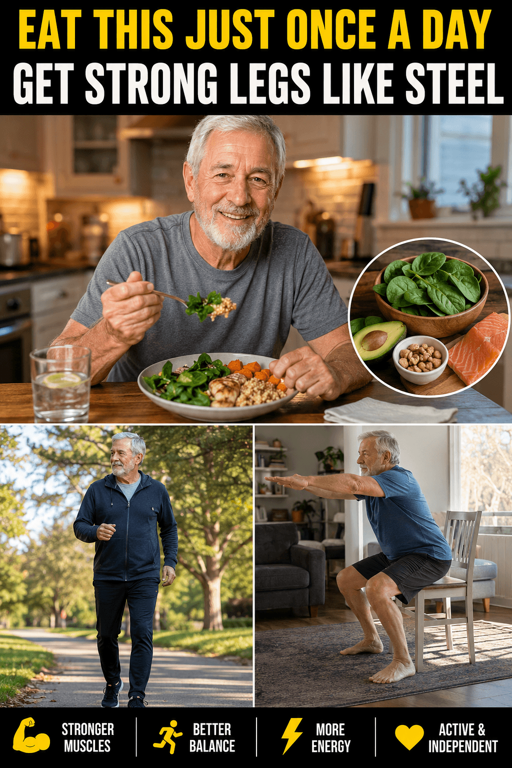 Seniors: Regain your muscle strength with one simple food (a solution for sarcopenia!)