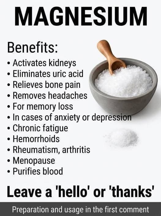 Why Y0u Should Take Magnesium Every Day: Benefits, Uses, and Health Impact…
