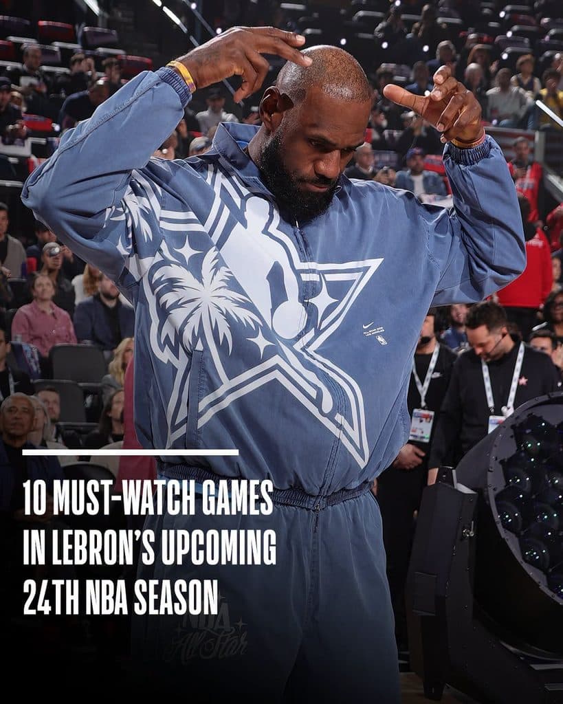 1O games to watch: LeBron James* 24th season — and 1st with 76ers…