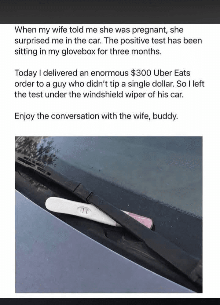 Delivery Driver Tips Customer $0, Receives Unexpected Plot Twist in Return
