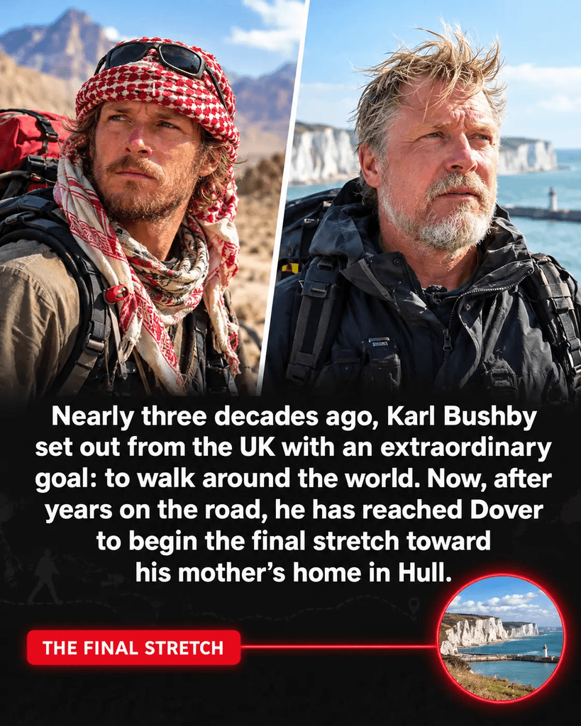 After 28 Years Walking Around the World, Karl Bushby Is Finally Just 25o Miles From Home
